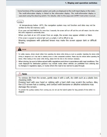 toyota camry 2018-2019 navigation manual